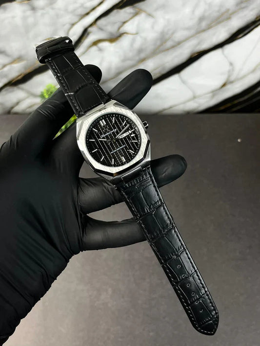 Success Way Day & Date Leather Strap Watch - L220