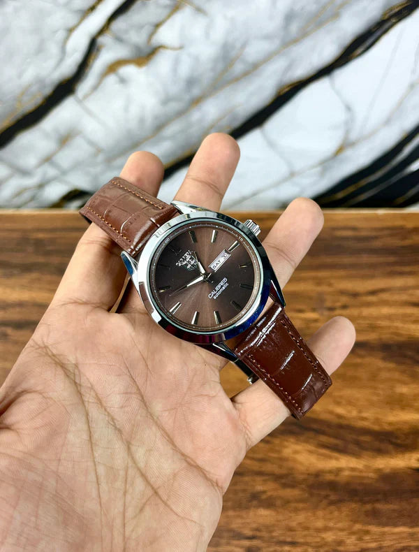 Tag Heuer Calibre Leather Strap Watch